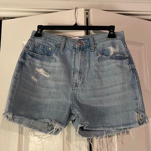 Size 27 PISTOLA ripped light blue jean shorts